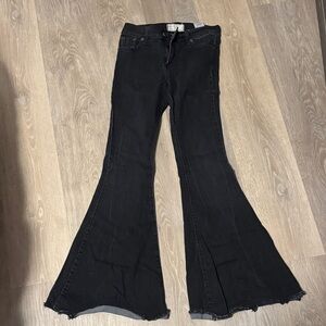 Free People Black Flared Jeans
